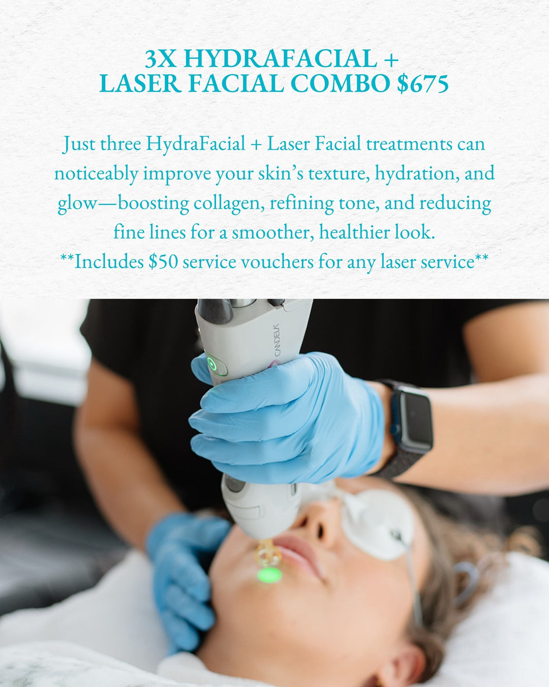 3x HydraFacial + Laser Facial Combo Promotion